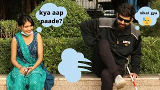 Blind Man Wet Fart Prank | Blind Man farting on People Prank | Sahil Virwani Pranks