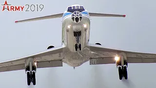 Взлёт Ту-134 "Свисток" и посадка. Форум Армия 2019. Разлёт.
