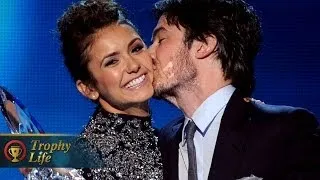 Nina Dobrev and Ian Somerhalder Kiss During People's Choice Awards Speech 2014!