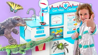 Helping Animals At My Vet Clinic | Pretend Play For Kids