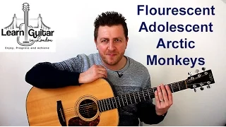 Arctic Monkeys - Guitar Lesson - Flourescent Adolescent - Intro Riff - TAB on screen