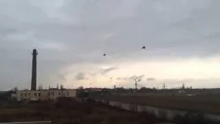 Russian Military Attack Helicopters over the Crimea Ukraine 28th february 2014 1