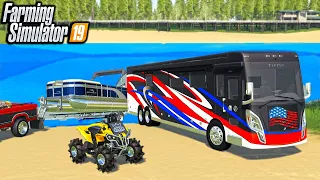 RICH REDNECK GOES CAMPING AT THE LAKE WITH $500,000 IN TOYS | (ROLEPLAY) FARMING SIMULATOR 2019