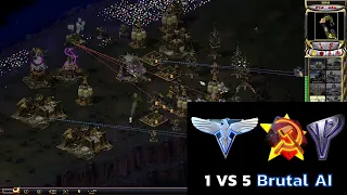 Red Alert 2 | Reaper Enclave map I 5 vs 1 (Extra Hard AI)