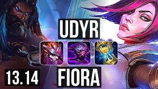 UDYR vs FIORA (TOP) | 5/0/3, 1000+ games, Rank 12 Udyr | KR Master | 13.14