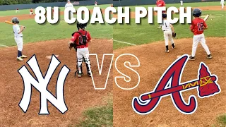 8U Coach Pitch Braves vs Yankees Spring 2023