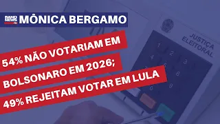 Quaest: 54% não votariam em Bolsonaro em 2026; 49% rejeitam votar em Lula | Mônica Bergamo