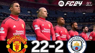 WHAT HAPPEN IF MESSI, RONALDO, MBAPPE, NEYMAR, PLAY TOGETHER ON MANCHESTER UNITED VS MANCHESTER CITY