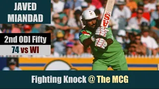 JAVED MIANDAD | 2nd ODI Fifty | 74 @ MCG | PAK vs WI | 1st Match | Benson & Hedges World Series 1981