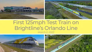 First 125mph Brightline Test Train on the Orlando Line