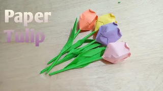 Origami Tulip🌷 DIY Paper Tulip | Paper Crafts