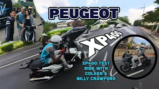 PEUGEOT XP400 GT DEMO RIDE WITH COLEEN & BILLY CRAWFORD