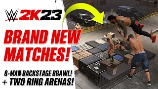 WWE 2K23: How to Play 8-Man Backstage Brawls & Two Ring Arena Matches!