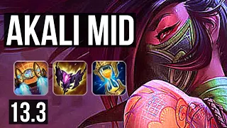 AKALI vs LEBLANC (MID) | Rank 6 Akali, 18/2/7, Legendary | EUW Challenger | 13.3