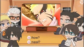 Top 5 - Boruto adults and amado react to naruto, boruto and sasuke vs isshik - Otsutsuki Clan reacts