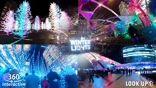 |360° VR | A Walk Through Canary Wharf - Winter Lights Festival 2019 |