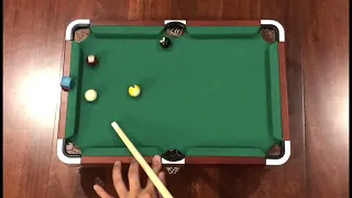 9 Ball Runout on Vintage Mini Pool Table ビンテージなミニビリヤード台で９ボールマスワリ