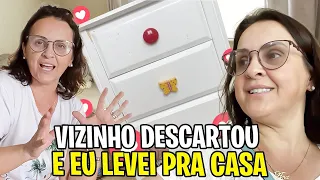 MEUS VIZINHOS JOGARAM  MÓVEIS LINDOS FORA E EU LEVEI PRA CASA