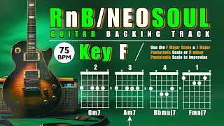 RnB / NEO SOUL GUITAR Backing Track in F  I 76 BPM