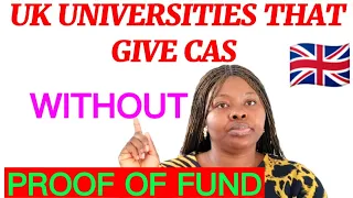 No POF| UK Universities That Do Not Require Proof of Fund Before Issuing CAS