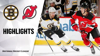 Bruins @ Devils 1/16/21 | NHL Highlights