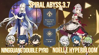 C6 Ningguang Double Pyro & C6 Noelle Hyperbloom - Genshin Impact Spiral Abyss 3.7