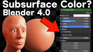Where is the Subsurface Color in Blender 4.0?