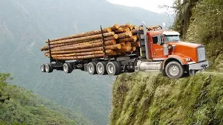 Best Logging Truck Drivers Skill With Dangerous Extreme Roads-Knowledge Show