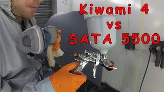 Kiwami 4 BA vs SATA 5500 RP | КТО КРУЧЕ? | Грунт м/м, база, лак.