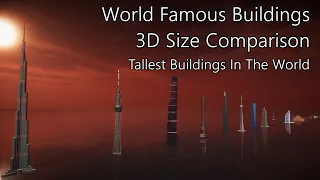 World Famous Buildings Size Comparison | Tallest Buildings In The World | 3D Size Comparison