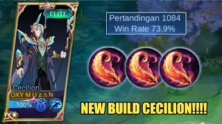 CECILION NEW BUILD BLOOD WINGS!!! 400 STACK BROKEN DAMAGE - MOBILE LEGENDS