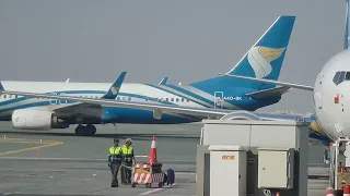 حركة الرحلات الجوية في مطار مسقط الدولي Busy Movement at MCT Airport