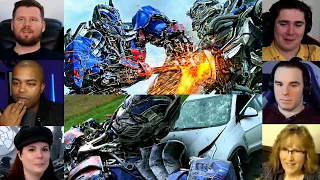 Optimus Prime vs Galvatron & Lockdown | Age of Extinction | Reaction Mashup  | #transformers