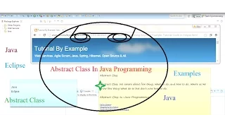 Abstract Class In Java Programming Example Tutorial Code in Eclipse