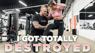 MY BOYFRIEND TOOK ME THROUGH HIS LEG WORKOUT - DESTROYED ME!