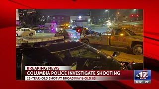 Columbia police report 19-year-old gunshot victim at Broadway and Old 63