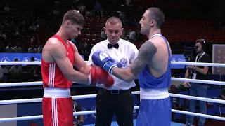 Semifinals (86kg) ARADOAIE Paul Andrei (ROU) vs  KUSHINASHVILI Georgii (GEO) | EUBC 2022