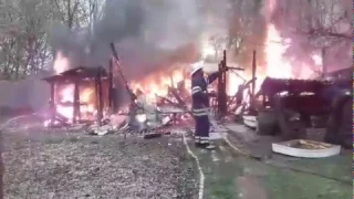 Сепаратист мэр Сабадаша на Пасху поджог сараи отжимая землю в Василькове.