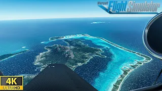 Microsoft Flight Simulator 2020 ULTRA 4K GRAPHICS landing/takeoff in Bora Bora