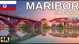 Maribor, Slovenia 4K - Walking Tour through the city center - With Subtitles