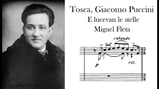 "E lucevan le stelle" Tosca, G. Puccini - Miguel Fleta (Original CALAF!)*