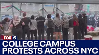 College campus protests across NYC