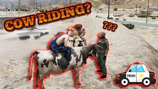 GTA5 RP - COPS PULL US OVER FOR RIDING COWS?! - LIVE STREAM RECAP