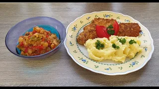 Котлеты из куриного филе с пюрешечкой!Вкусный Обед!