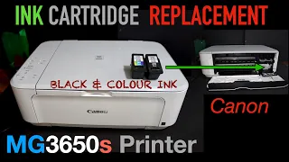 Canon MG3650s Ink Cartridge Replacement.