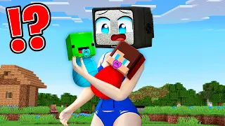 JJ and Mikey Were Adopted By TV WOMAN ! Mikey SAVE JJ in Minecraft - Maizen