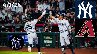 New York Yankees Vs Arizona Diamondbacks 4/1/24 Game Highlights ￼￼