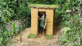 How to make house toilet from bamboo and clay 2022 - Ep.8