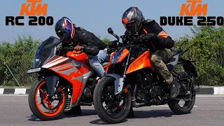 2024 Duke 250 vs KTM RC 200 Drag Race