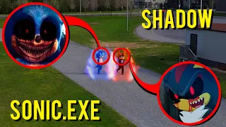 DRONE CATCHES SONIC.EXE AND SHADOW RACING AT A TRACK AND FIELD!! (THEY CAME AFTER US!!)